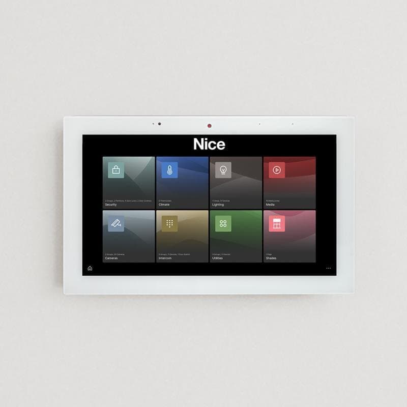 The ELAN control interface showing graphic-tile navigation themes